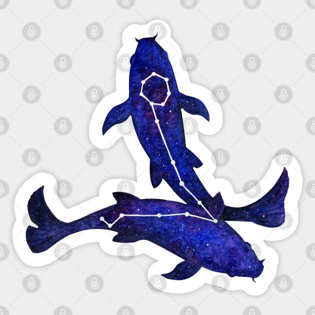 Astrological sign Pisces constellation Sticker by Savousepate